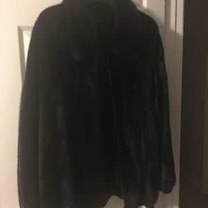 Mens reversible mink/leather coat, worn once